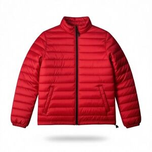 Men's Aeropostale Remixed Down Red Puffer Jacket‎ Small No Hood